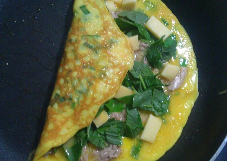 gambar untuk cara membuat Omelette Baketu (Bayam Keju Tuna)