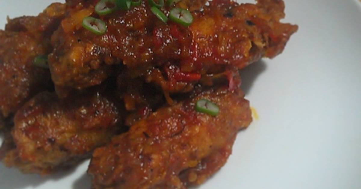  Resep  Sayap Ayam  Pedas Crispy  Spicy  Wings oleh Anggiana 