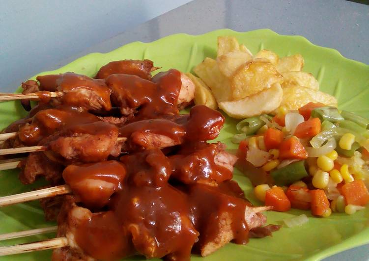 gambar untuk resep makanan Stik sate oven with barbeque saus