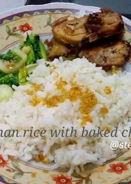 Hainan Rice with Baked Chicken