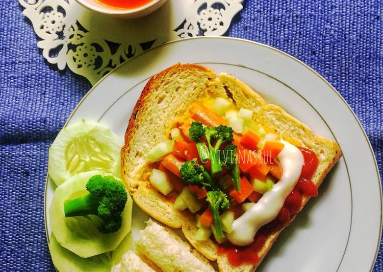 resep masakan Roti tawar isi sayur #MenuSehatAnak