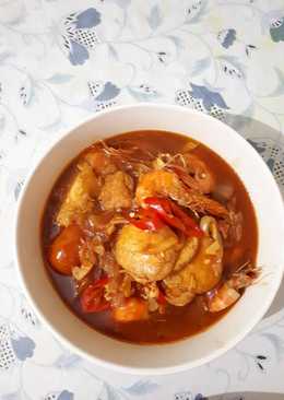 Udang Tofu saos asam manis