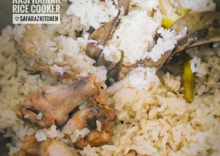 resep masakan Nasi Ayam Hainan Rice Cooker