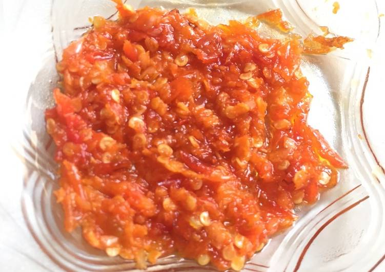 resep lengkap untuk Sambal bawang pedas