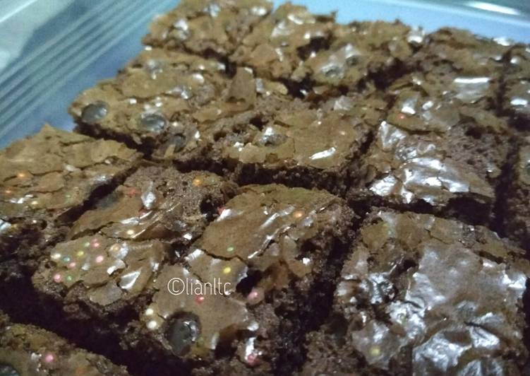 Resep Shiny Chewy Brownies