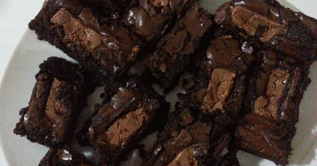 Resep Snickers fudgy brownies (super coklat)