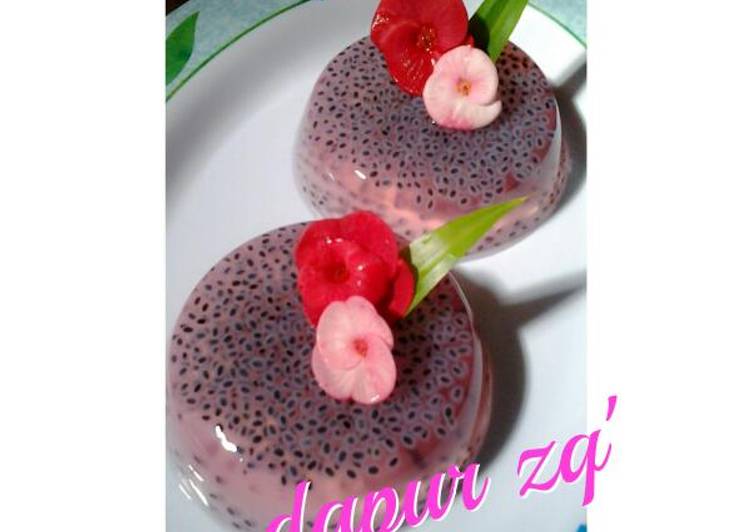 resep masakan Puding jelly selasih