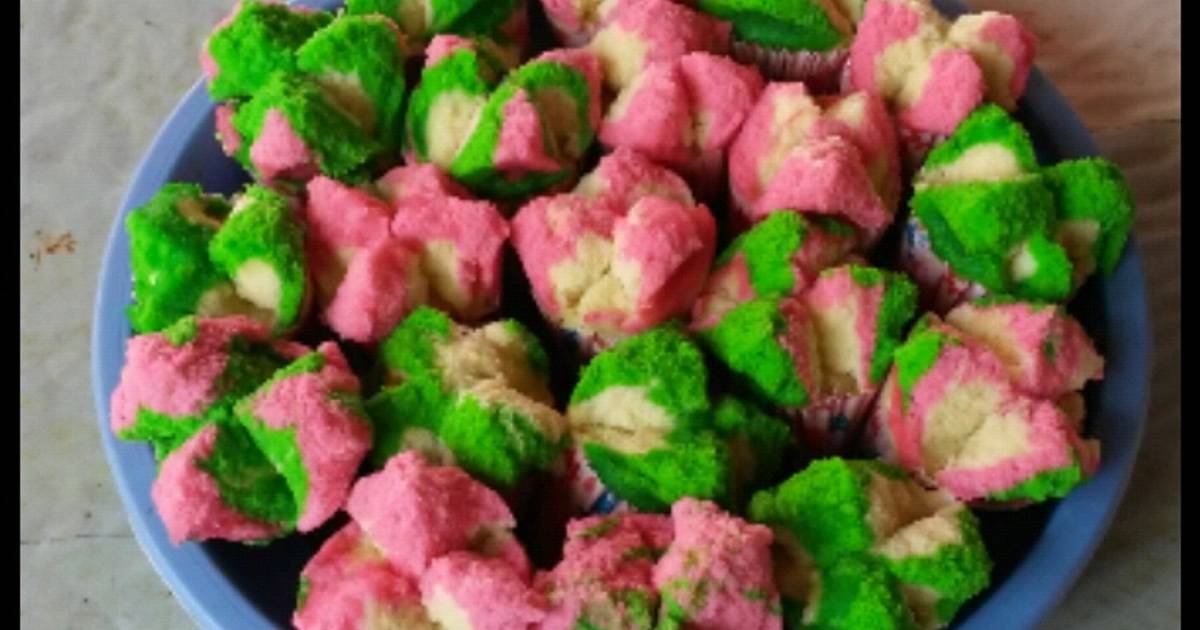 Resep Bolu kukus mekar Go green pink