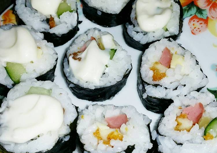 Resep Sushi Sosis Nugget Keju Ala Ala Kiriman dari Andin's Kitchen