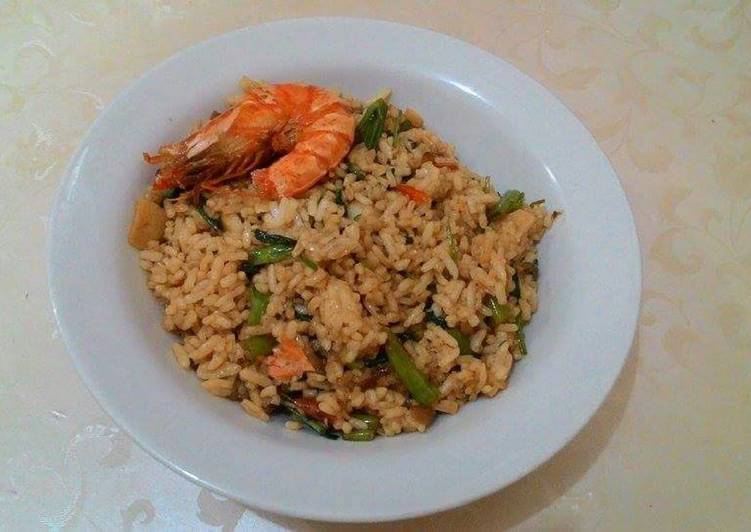 cara membuat Nasi Goreng KANDANG (KANgkung-uDANG)