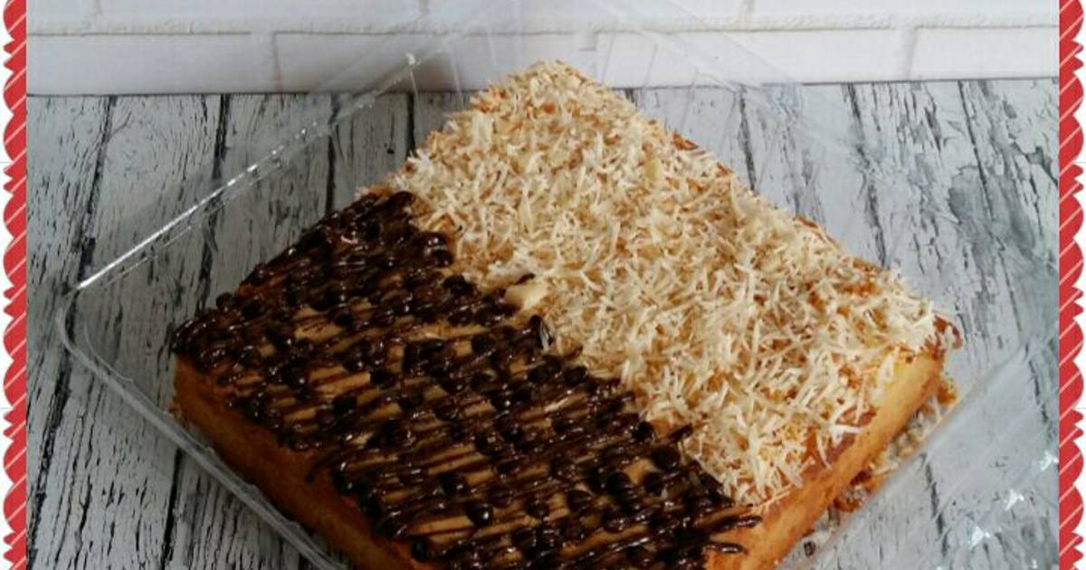 Resep cake tape krim keju double topping Resep cake tape krim keju double topping