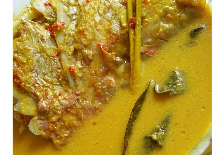 resep lengkap untuk GULAI KEPALA IKAN KAKAP