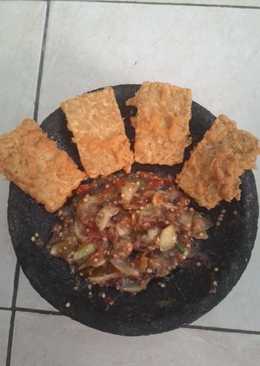 Sambal mentah terong bundar krenyes