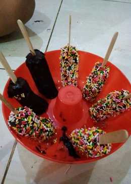 Ice cream pisang coklat