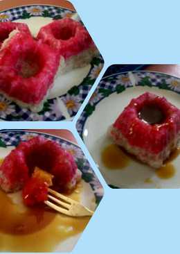 Kue ketan MERAH PUTIH saus gula merah
