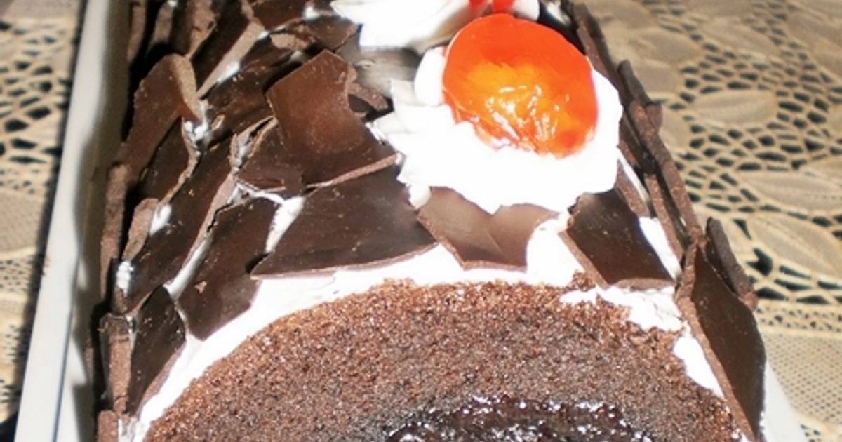 Resep BLACKFOREST ROLL CAKE Resep BLACKFOREST ROLL CAKE