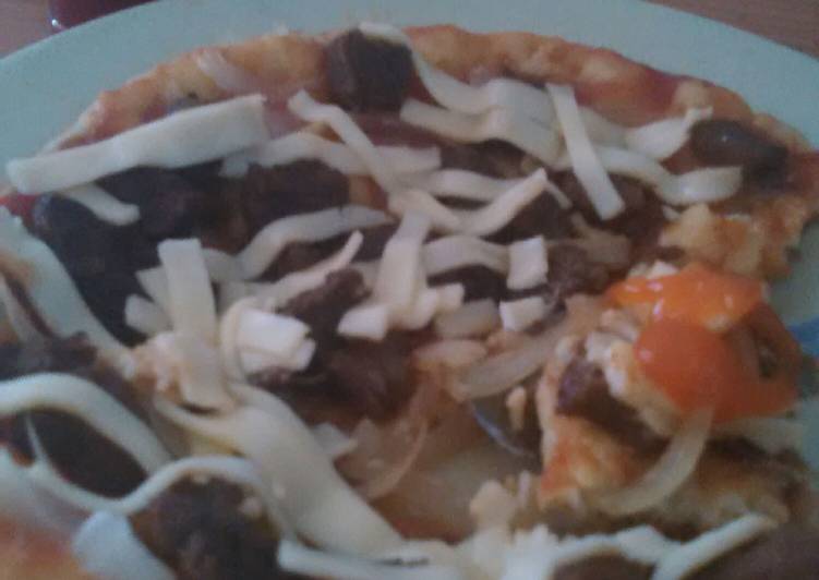 resep Pizza Magic com Beef Teriyaki and Cheese ala Evi