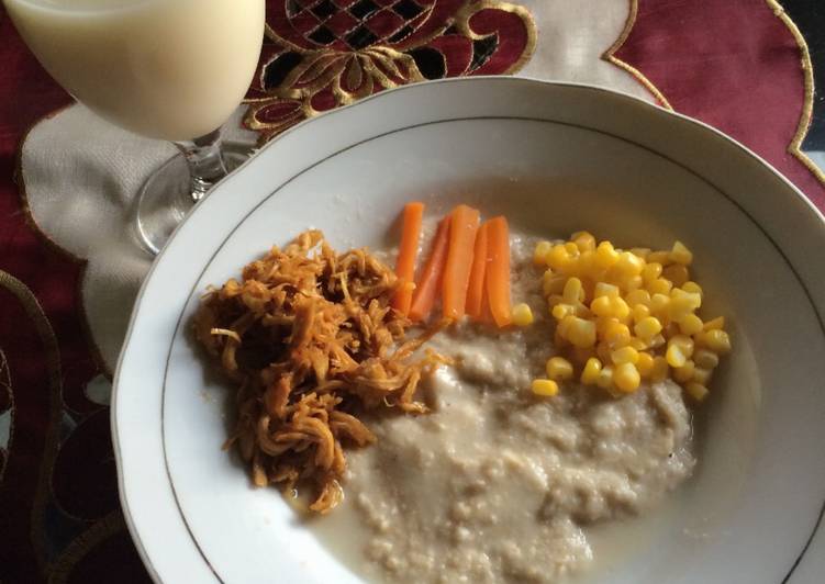 gambar untuk resep bubur oatmeal ayam kecap