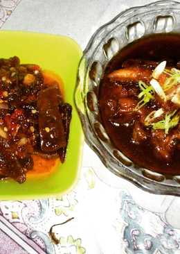 semur ayam dan dendeng balado