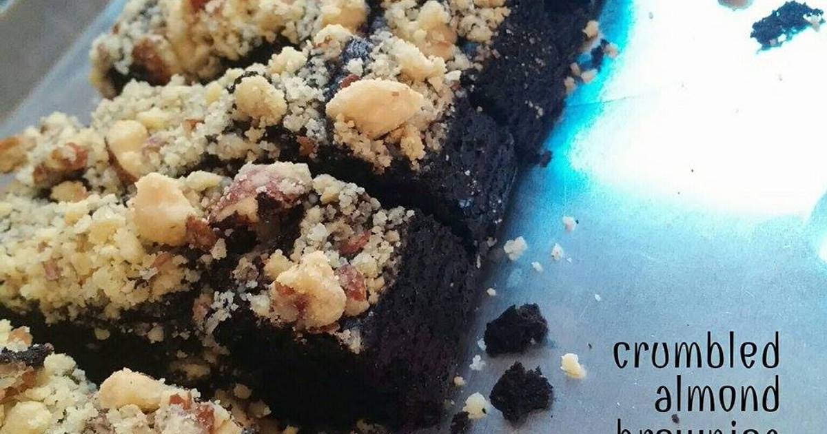 Resep Crumbled Almond Brownies (flourless-dark choco style) Resep Crumbled Almond Brownies (flourless-dark choco style)