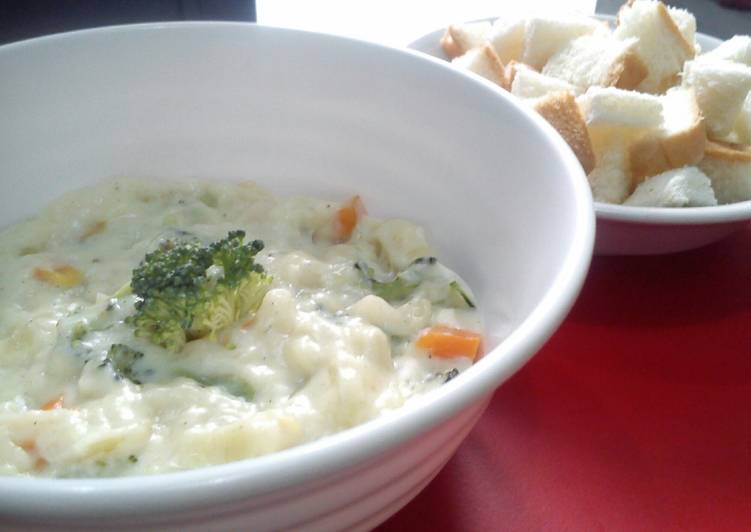 resep lengkap untuk Cream soup brokoli