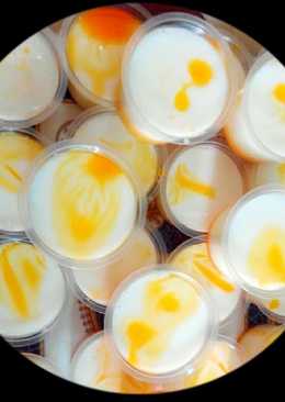 puding susu jeruk (puding milky orange)