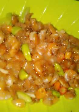  Oseng rawit udang pete santan