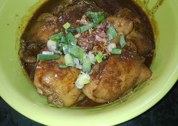 bahan dan cara membuat Rendang Ayam Bumbu Jadi