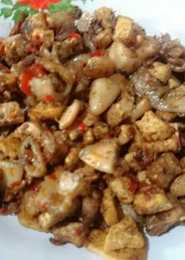 cumi tahu tempe sambal pedas 
