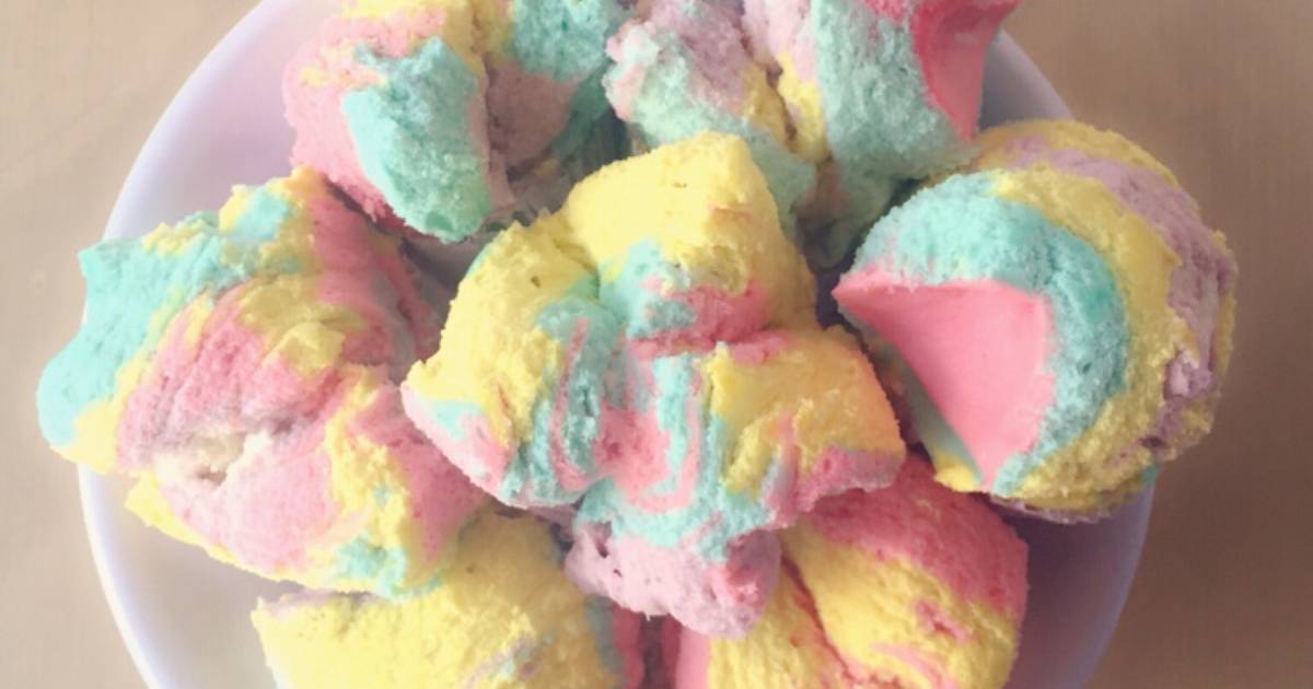 Resep Bolu kukus rainbow