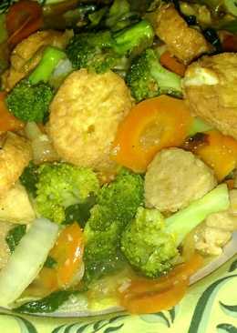 Sapo Tahu Capcay + tips goreng sapo tahu