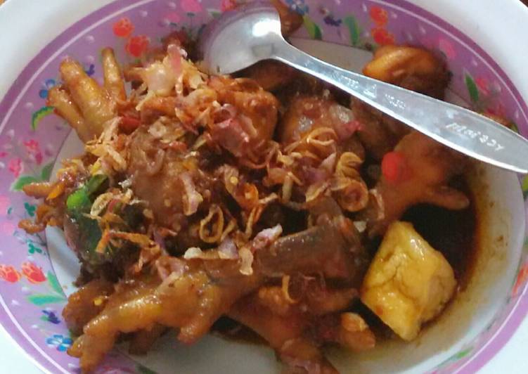 resep lengkap untuk Ceker Kecap Pedas