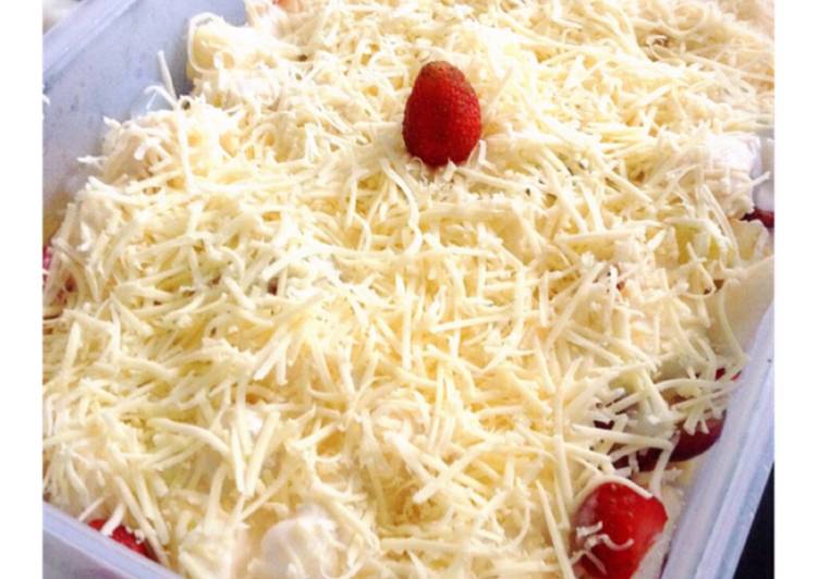 cara membuat Creamy Fruit Salad