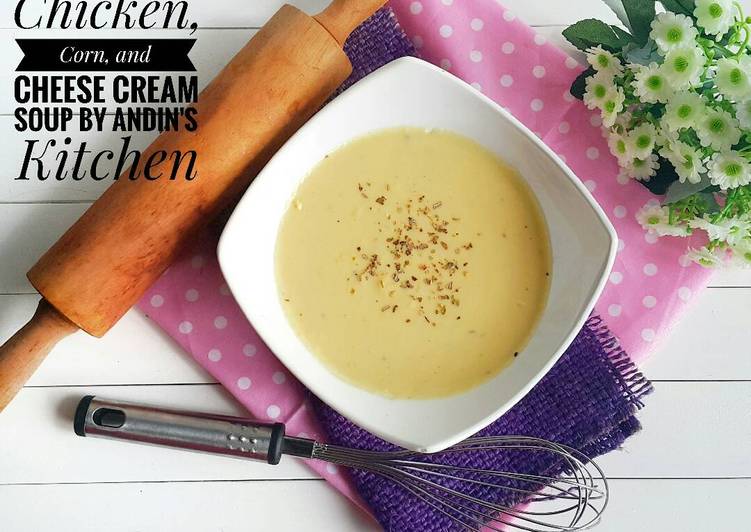 resep makanan Chicken, Corn, and Cheese Cream Soup