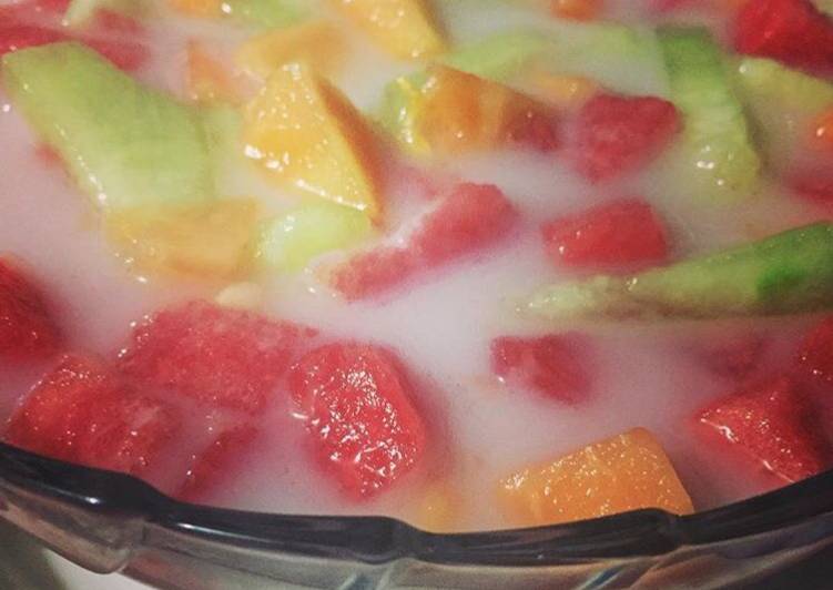 resep Es buah campur