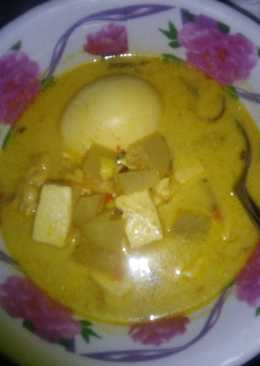 Lodeh pepaya muda tahu tempe telor