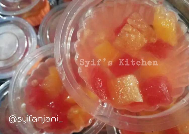 gambar untuk cara membuat Fruity Pudding Ramadhan