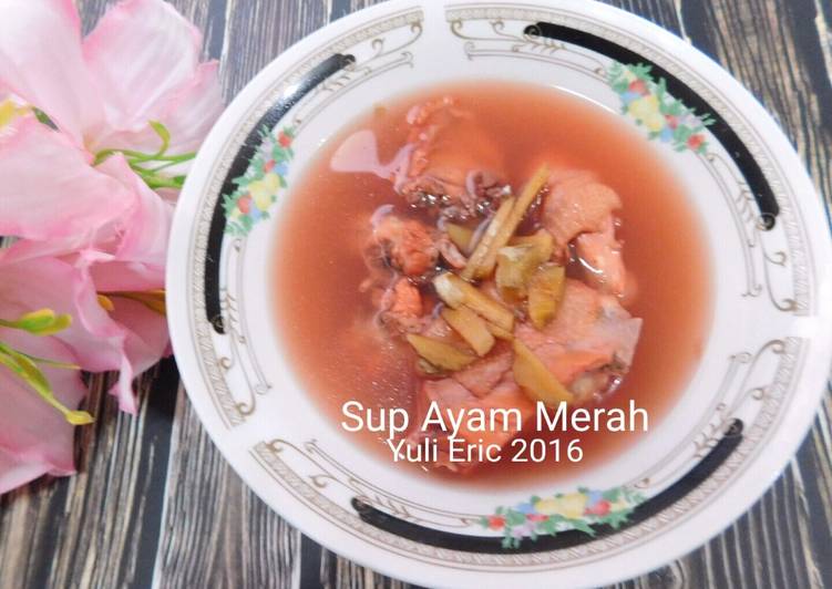 cara membuat Sup Ayam Merah Hangat