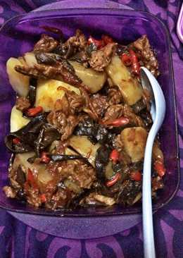 Daging teriyaki campur kentang rebus