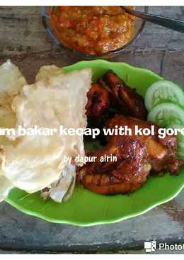 Ayam bakar kecap with kol goreng