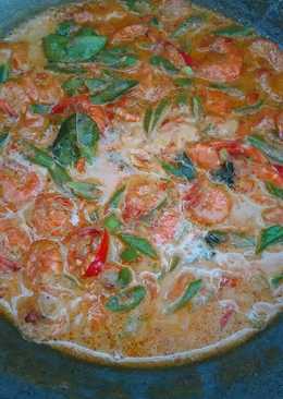 Udang buncis santan pedas