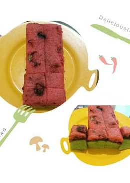 Brownies Kukus Pandan Stroberi