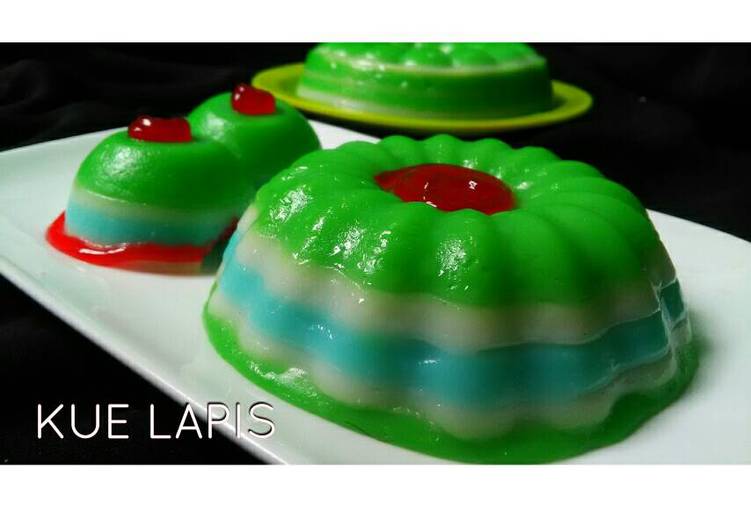 cara membuat Lapis - Tepung Beras