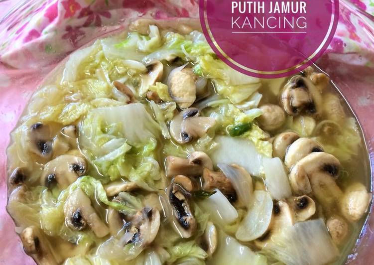 resep makanan Tumis Sawi Putih Jamur Kancing