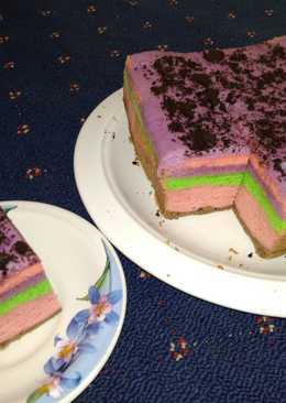 Bolu Lapis Rainbow kukus lembut