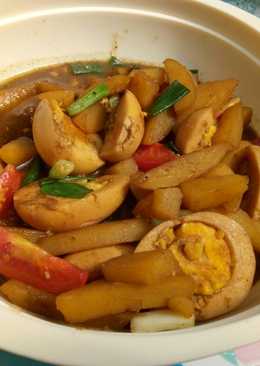 Semur Telor separo dan Kentang Jangkung