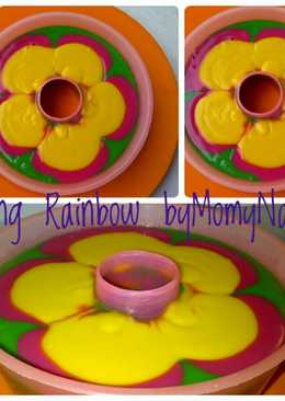 Puding Bunga Rainbow