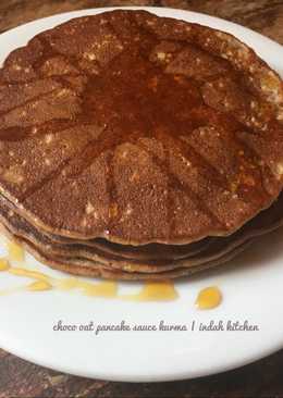 Choco oat pancake sauce kurma