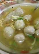 Bakso sapi with cilok ikan rambak