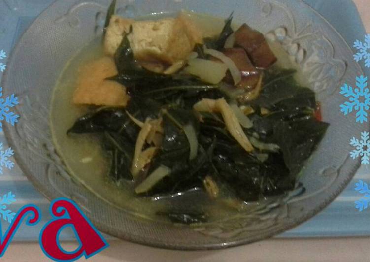 resep Kari Encer Daun Pepaya + Taro SiRi (Tahu,Terong,Labusiam,Teri)